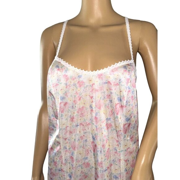 Vintage Petra Fashions Floral Maxi Nightgown Lingerie With Lace Trim - Picture 5 of 15